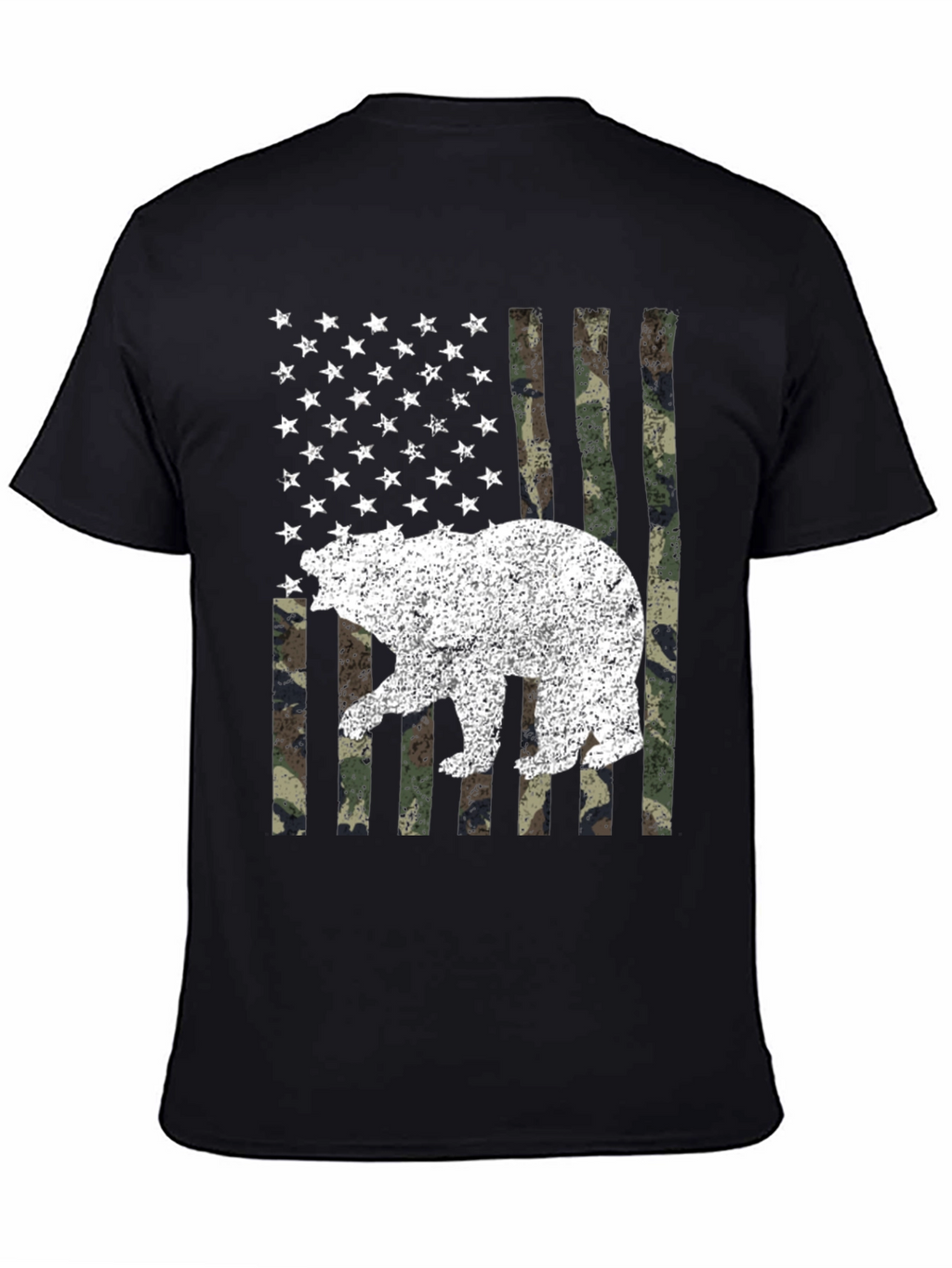 Bear USA Flag Camo T-Shirt