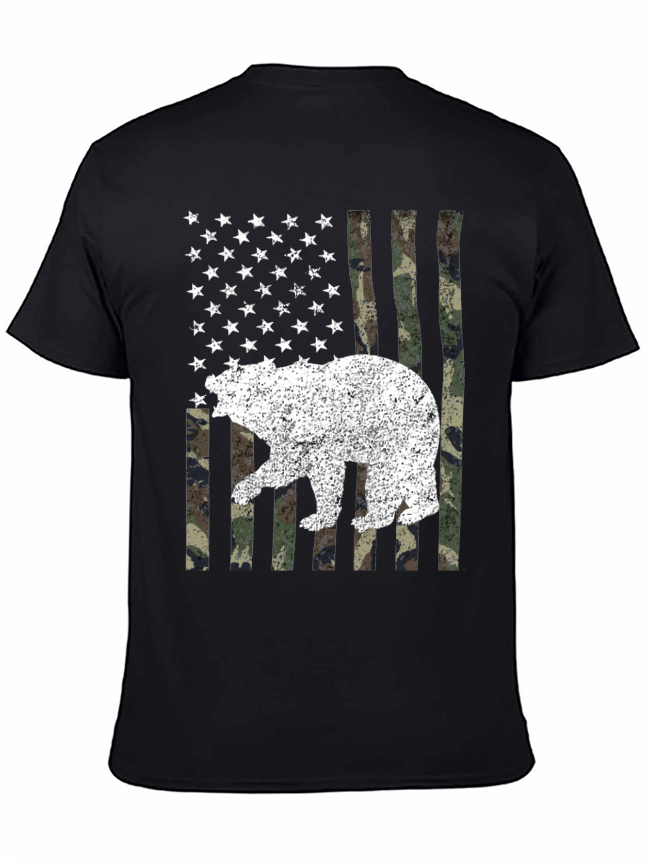 Bear USA Flag Camo T-Shirt