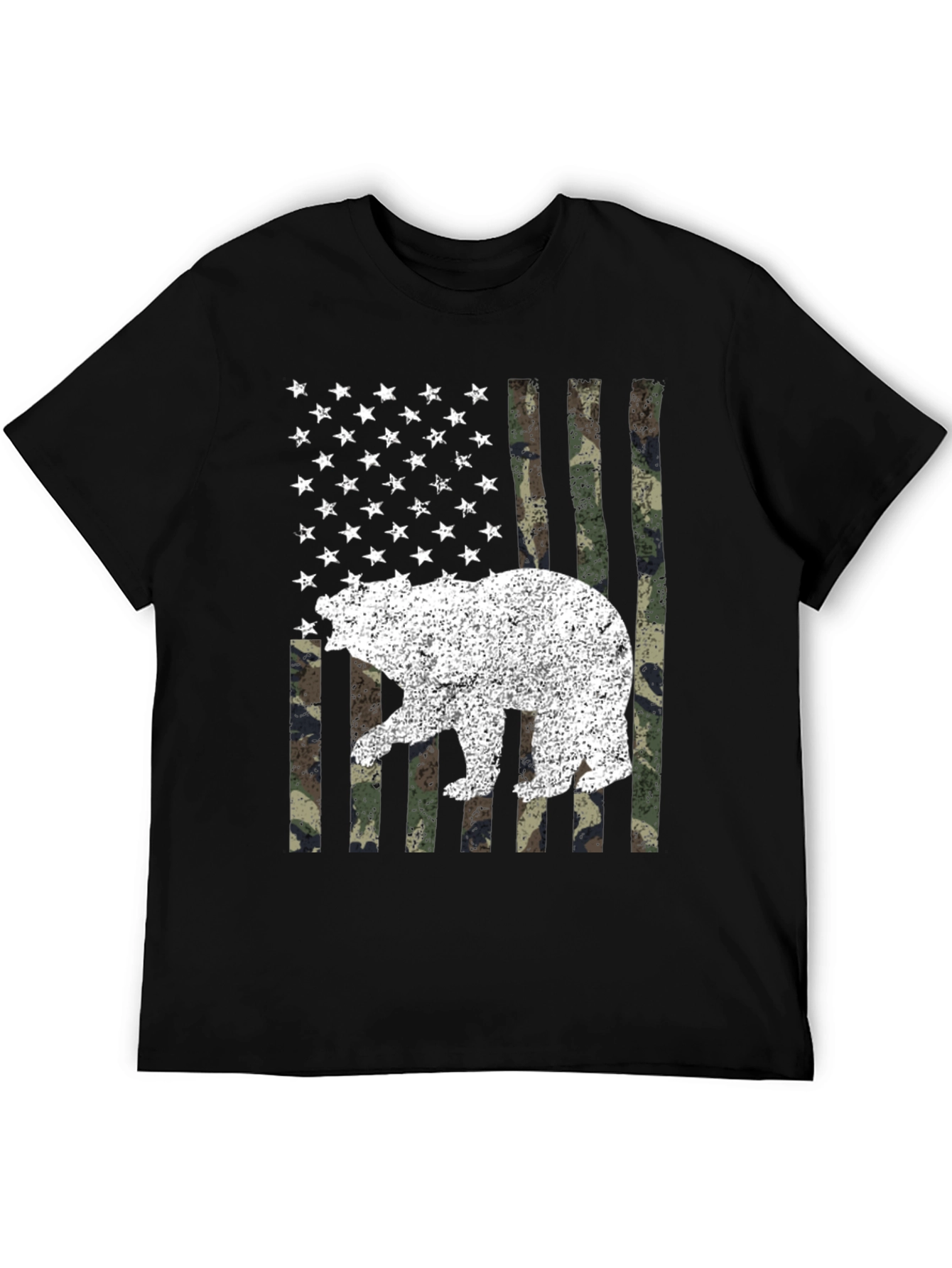 Bear USA Flag Camo T-Shirt