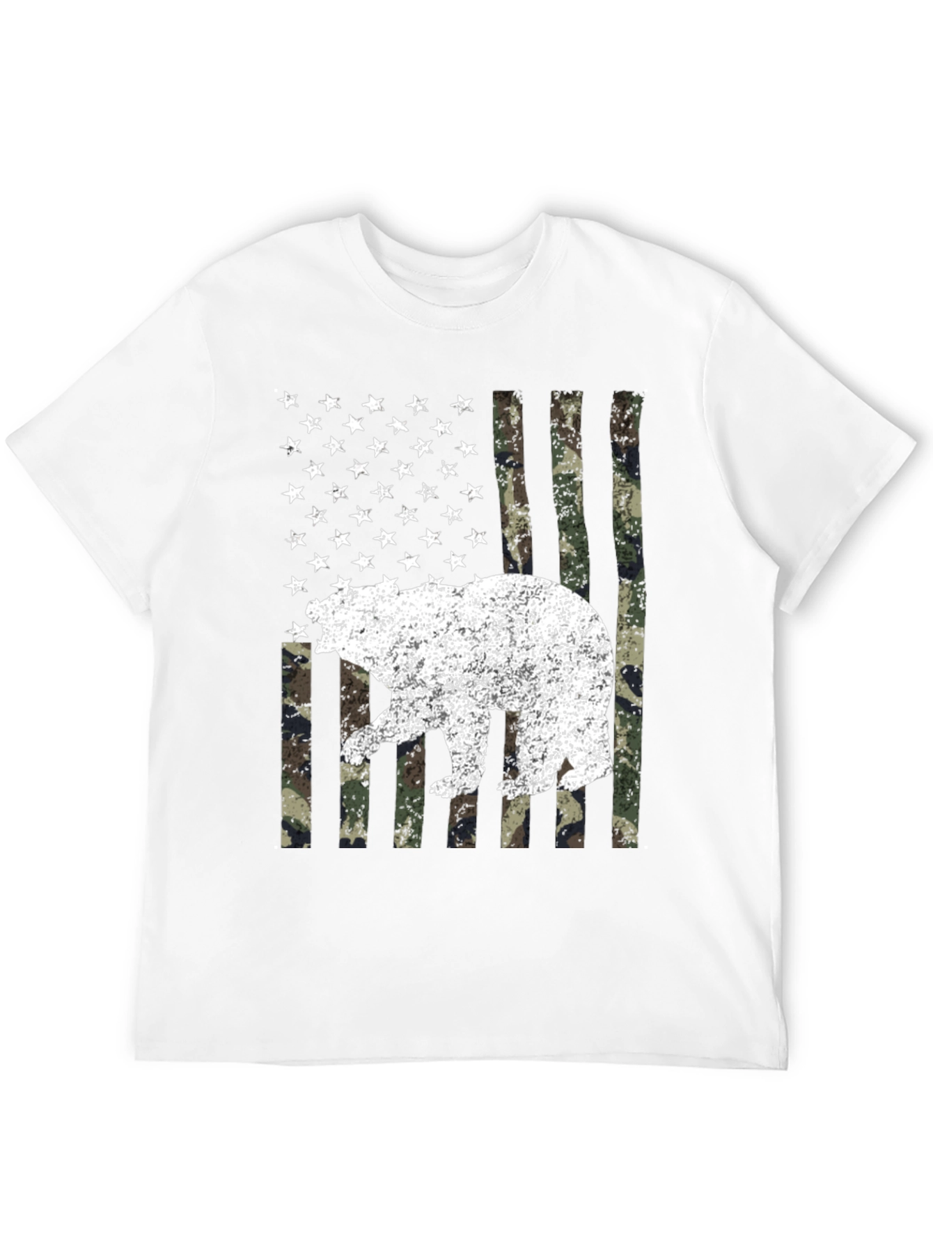 Bear USA Flag Camo T-Shirt