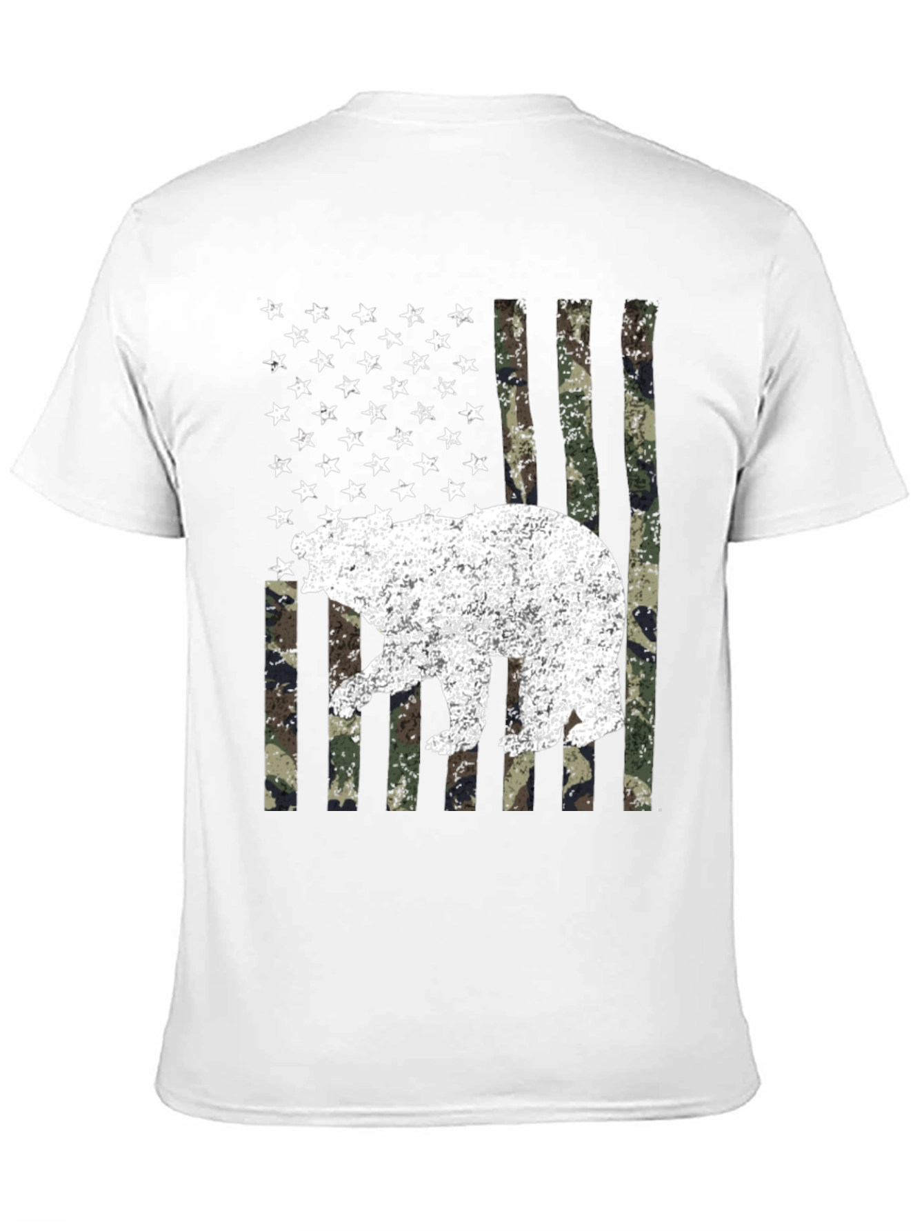 Bear USA Flag Camo T-Shirt