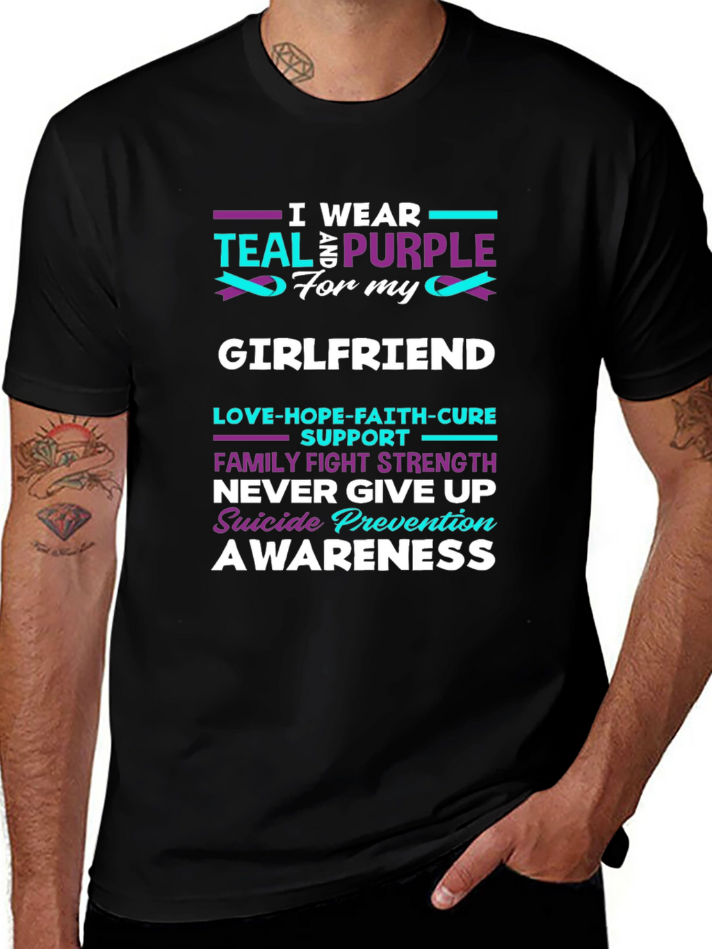 Teal & Purple Suicide Prevention Awareness T-Shirt