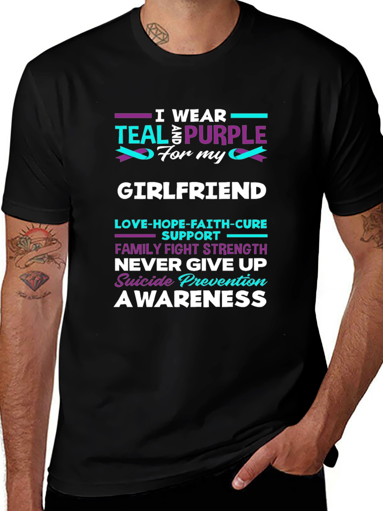 Teal & Purple Suicide Prevention Awareness T-Shirt
