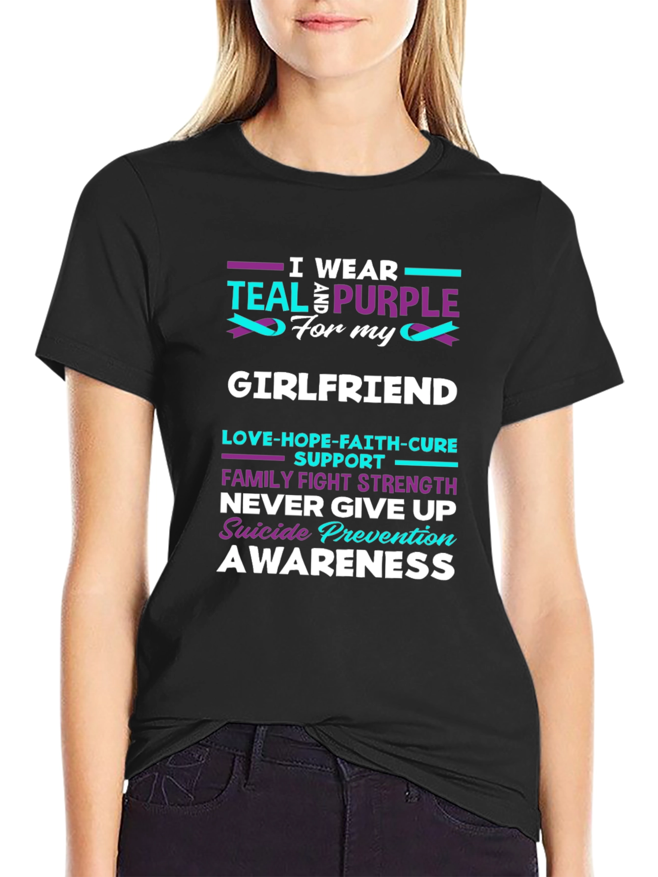 Teal & Purple Suicide Prevention Awareness T-Shirt