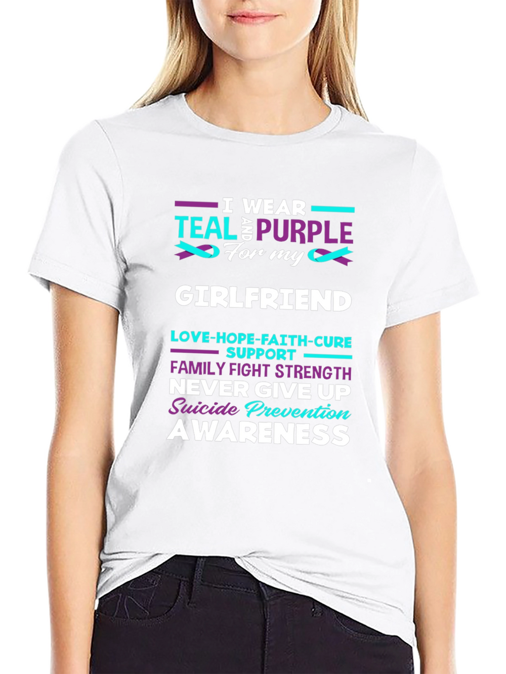 Teal & Purple Suicide Prevention Awareness T-Shirt