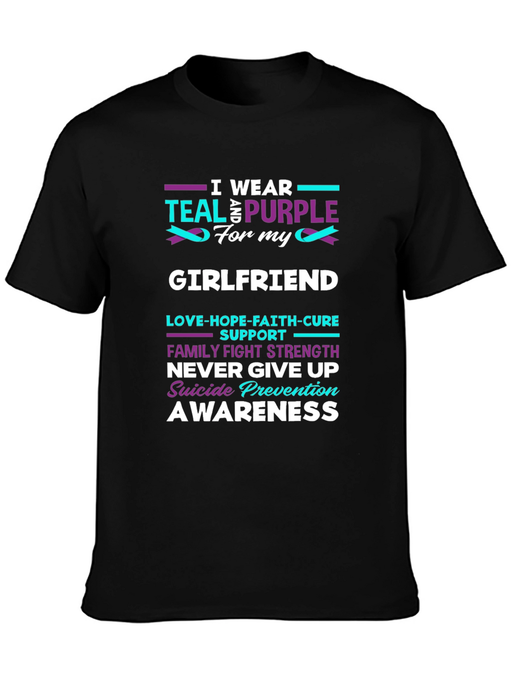 Teal & Purple Suicide Prevention Awareness T-Shirt