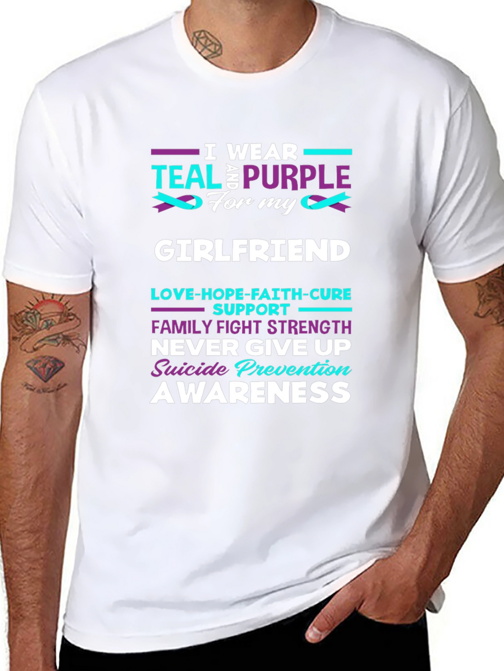 Teal & Purple Suicide Prevention Awareness T-Shirt