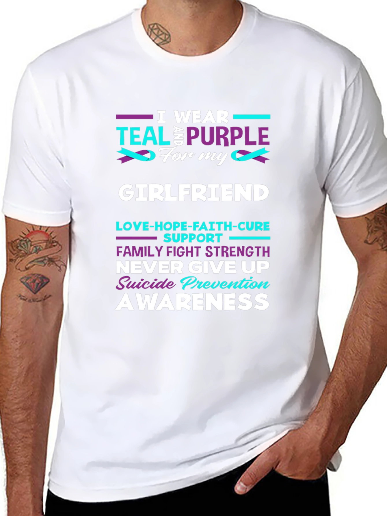 Teal & Purple Suicide Prevention Awareness T-Shirt