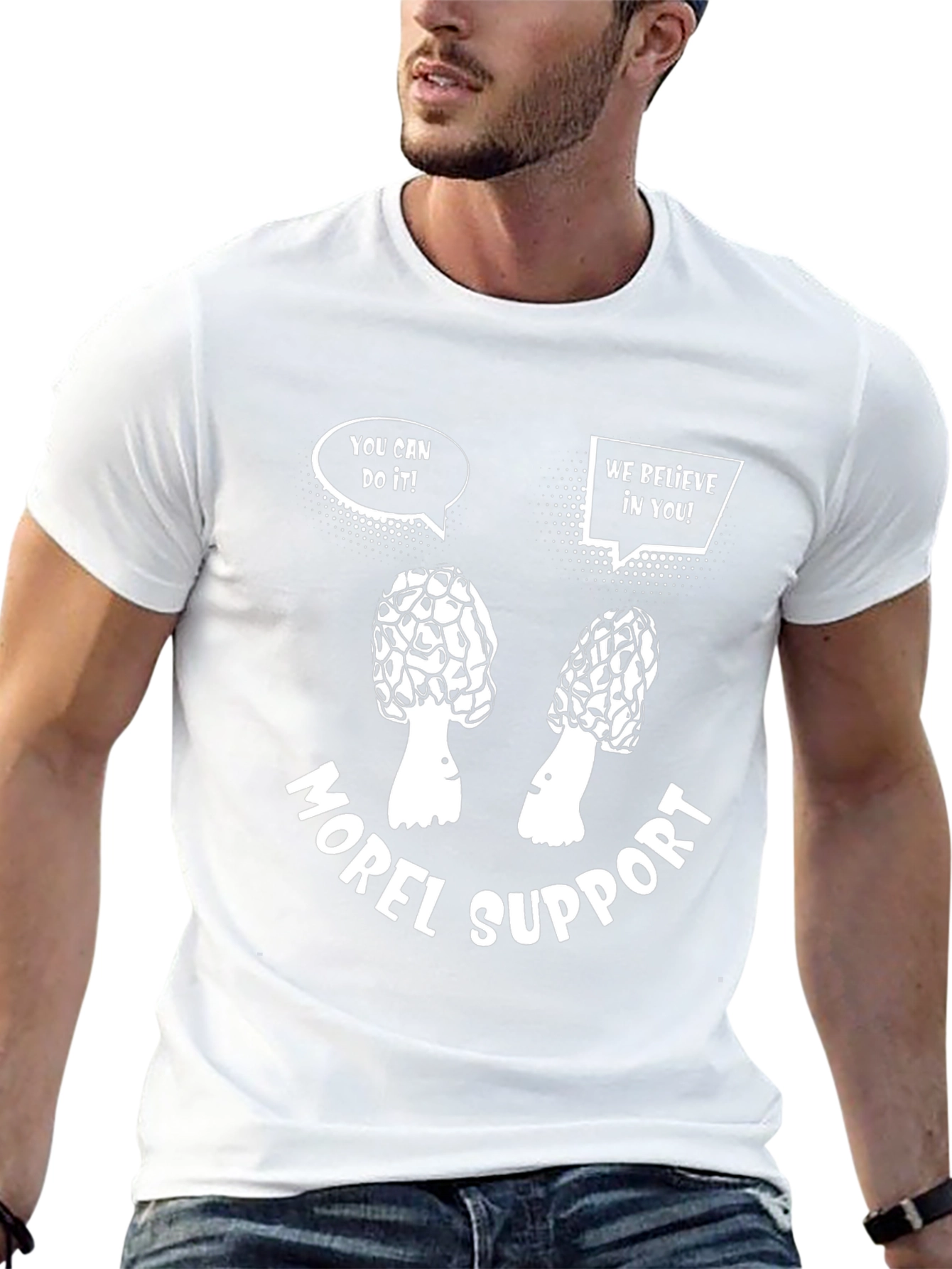 Morel Support T-Shirt Funny Mushroom Hunting Tee