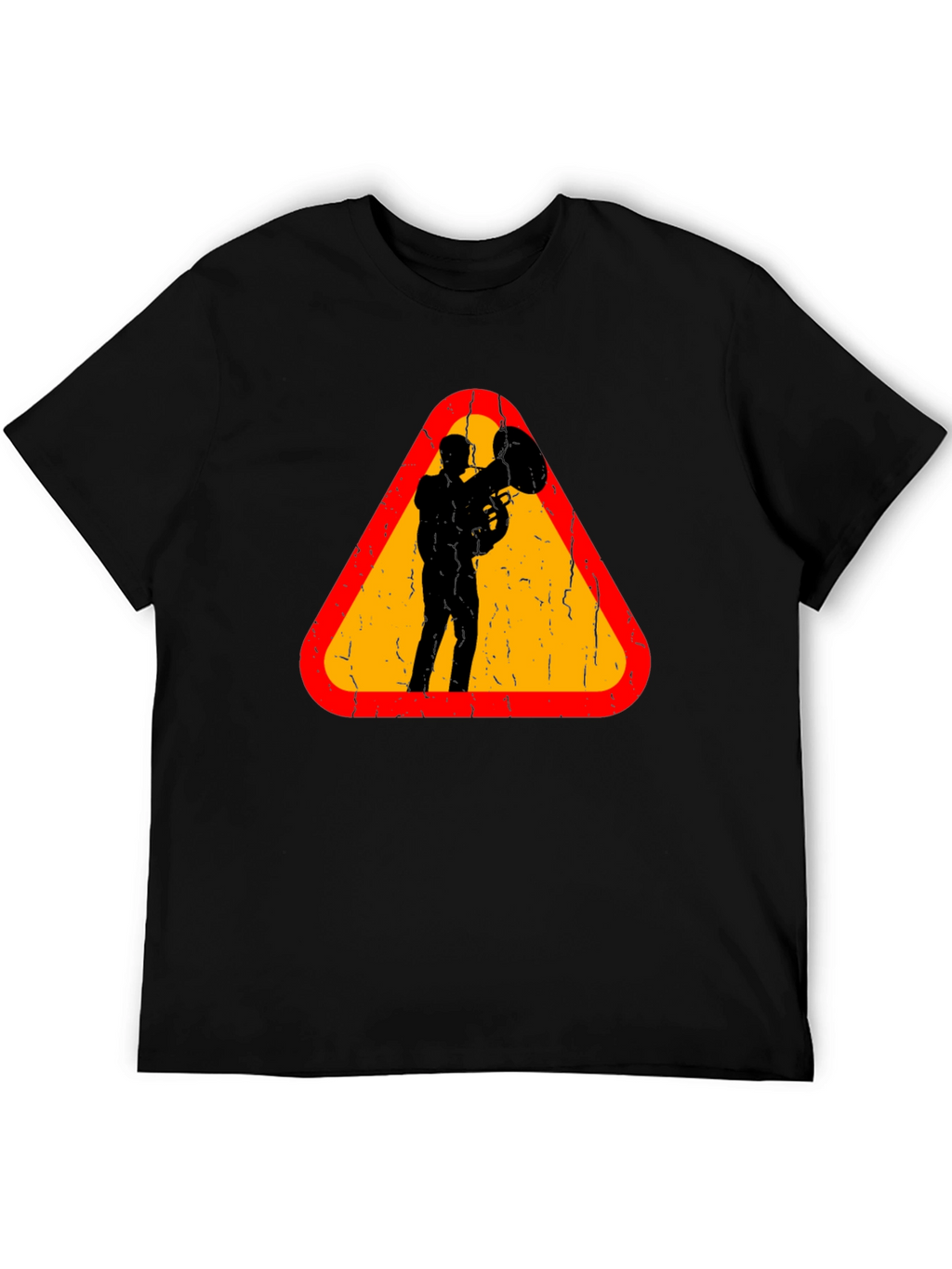 Tuba Player Graphic Tee - Musician Triangle Design
