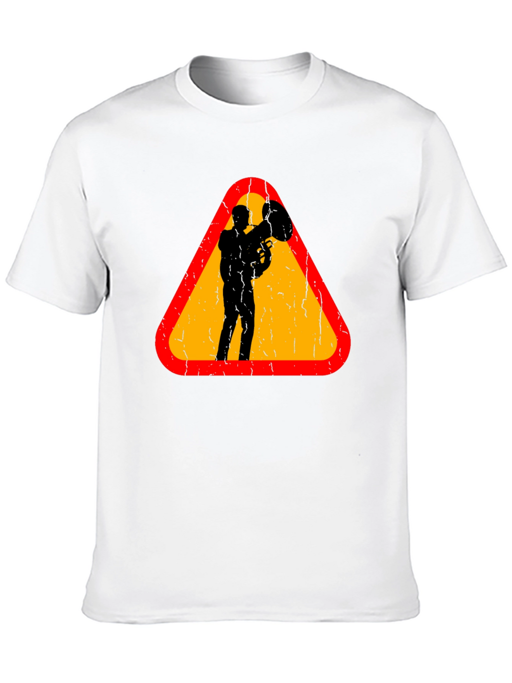 Tuba Player Graphic Tee - Musician Triangle Design