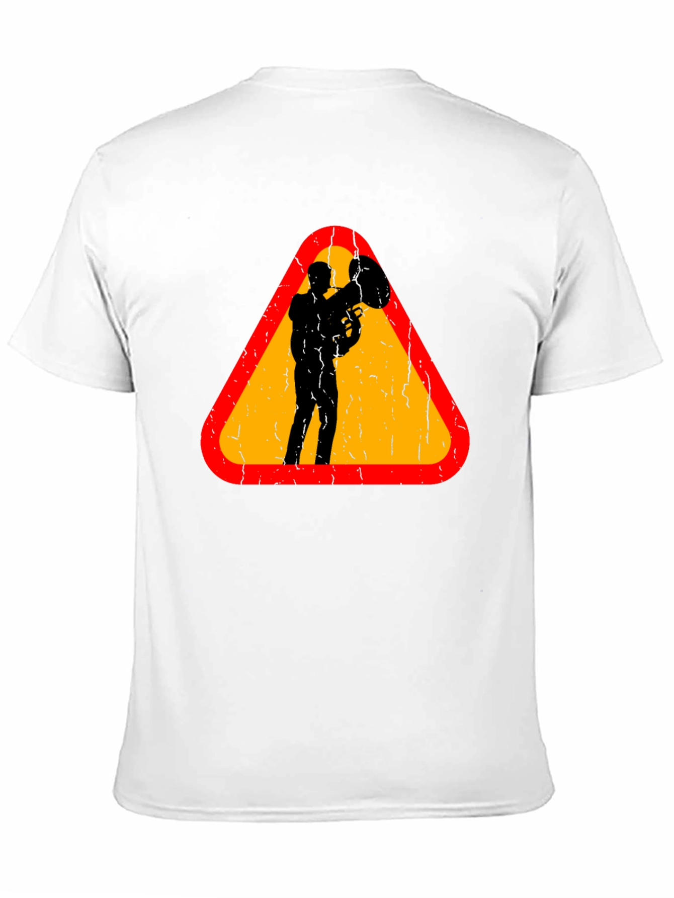 Tuba Player Graphic Tee - Musician Triangle Design