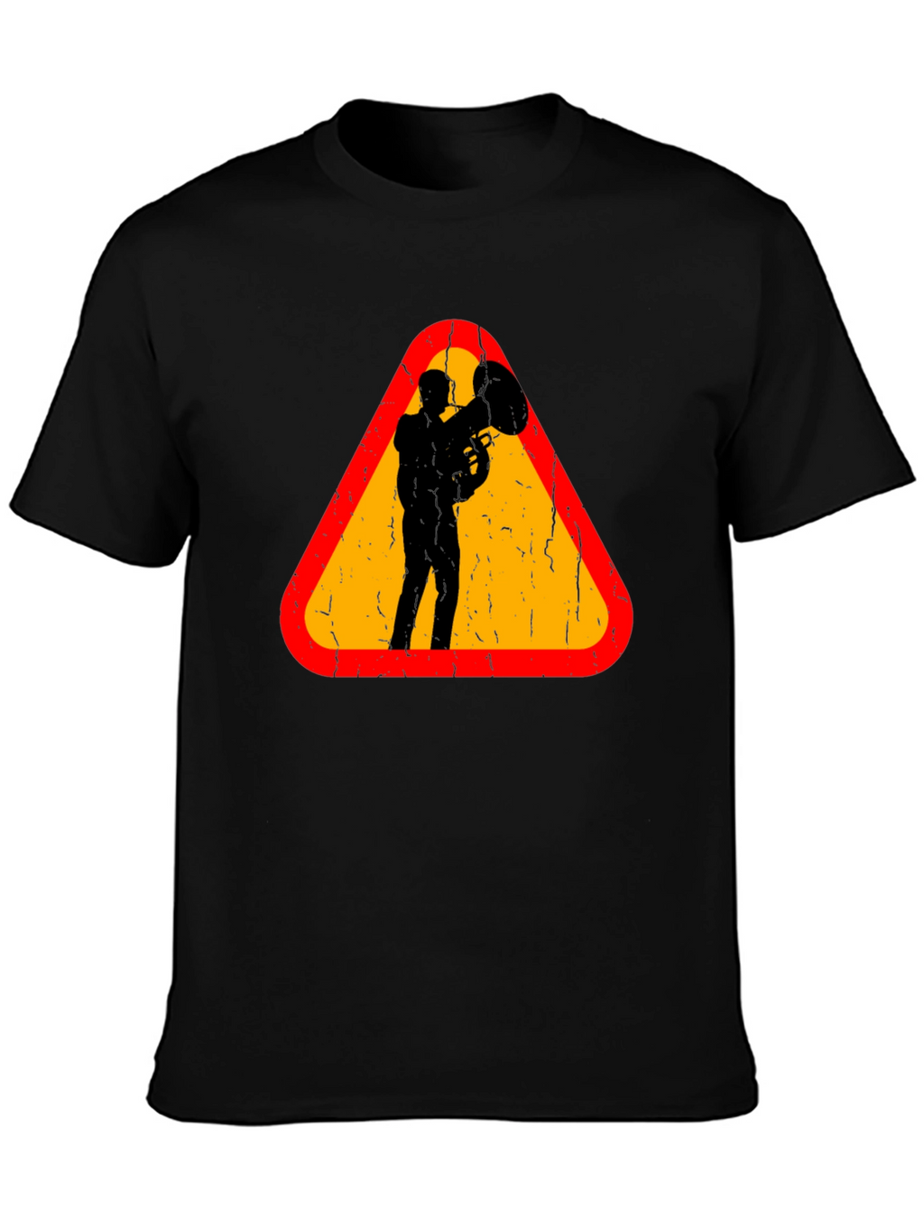 Tuba Player Graphic Tee - Musician Triangle Design