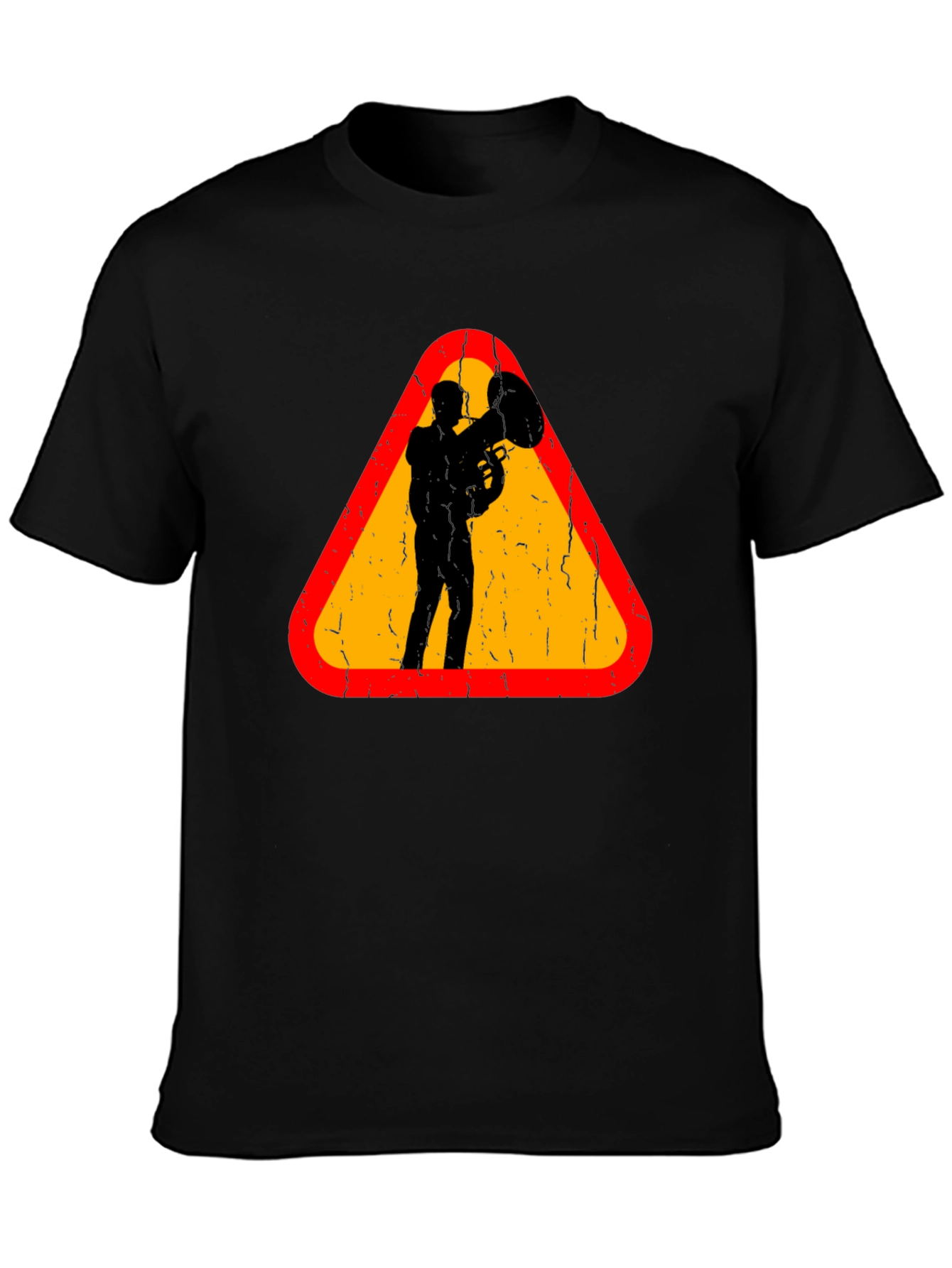 Tuba Player Graphic Tee - Musician Triangle Design