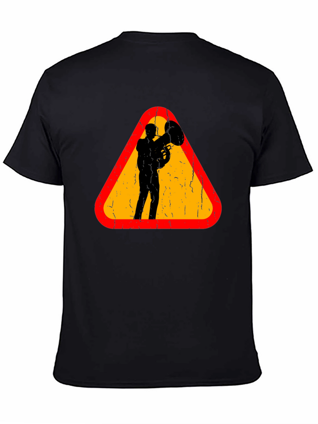 Tuba Player Graphic Tee - Musician Triangle Design