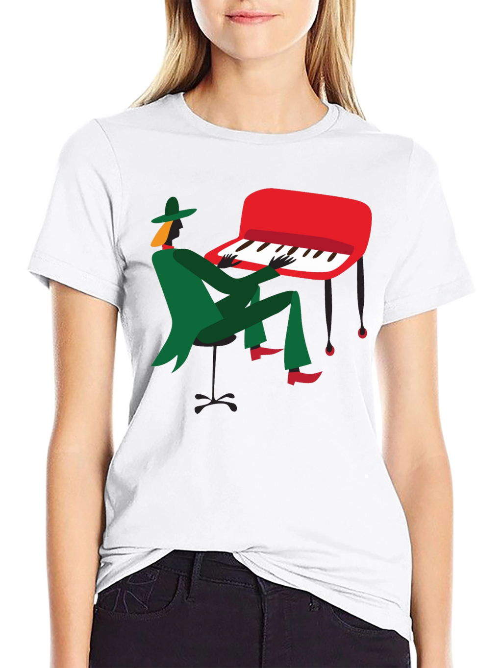 Jazz Musician Graphic T-Shirt - Black Tee