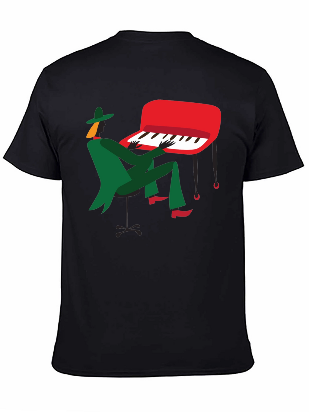 Jazz Musician Graphic T-Shirt - Black Tee