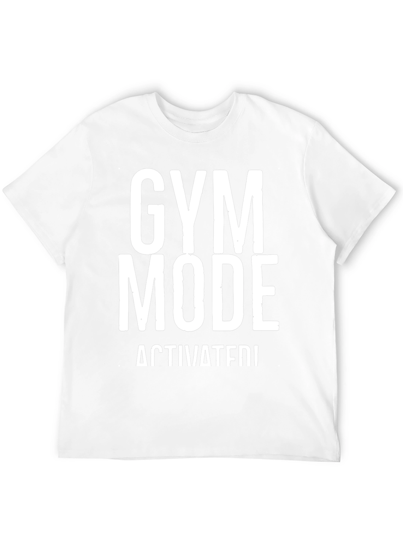 Gym Mode Activated Black Graphic T-Shirt