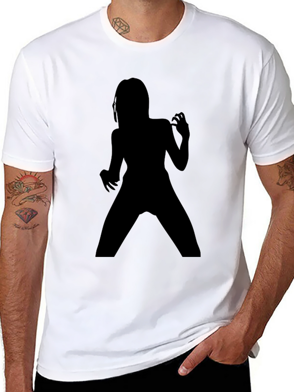 Zombie Silhouette T-Shirt - Mens Black Tee