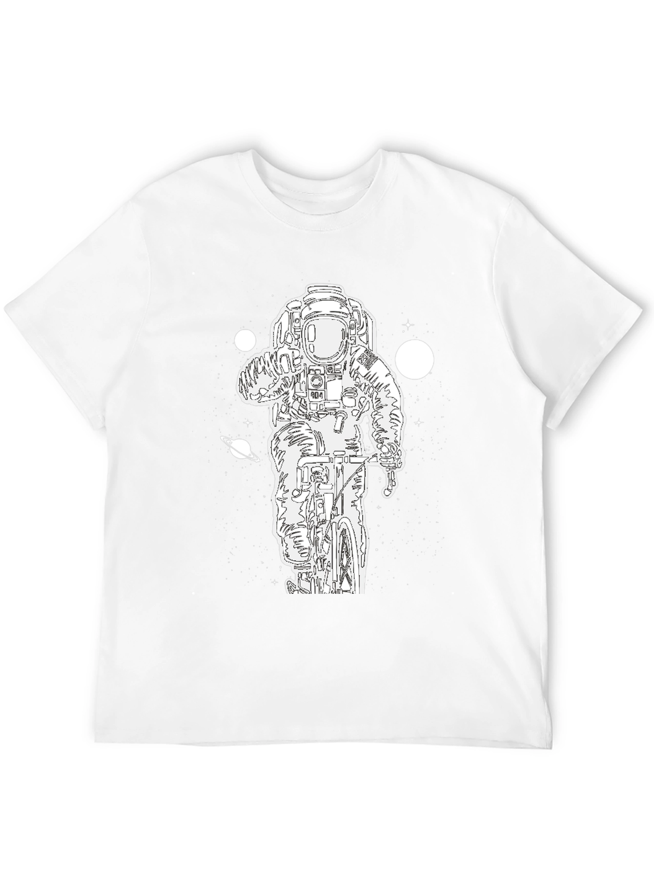 Astronaut Biker Graphic Tee - Black