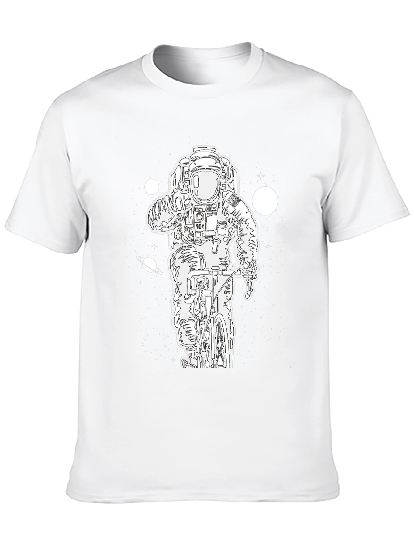 Astronaut Biker Graphic Tee - Black