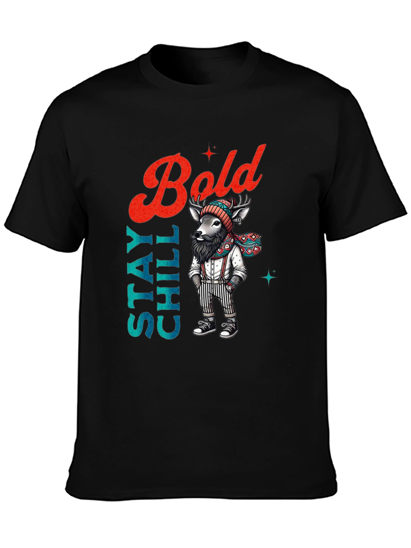 Stay Chill Bold Deer Graphic Tee