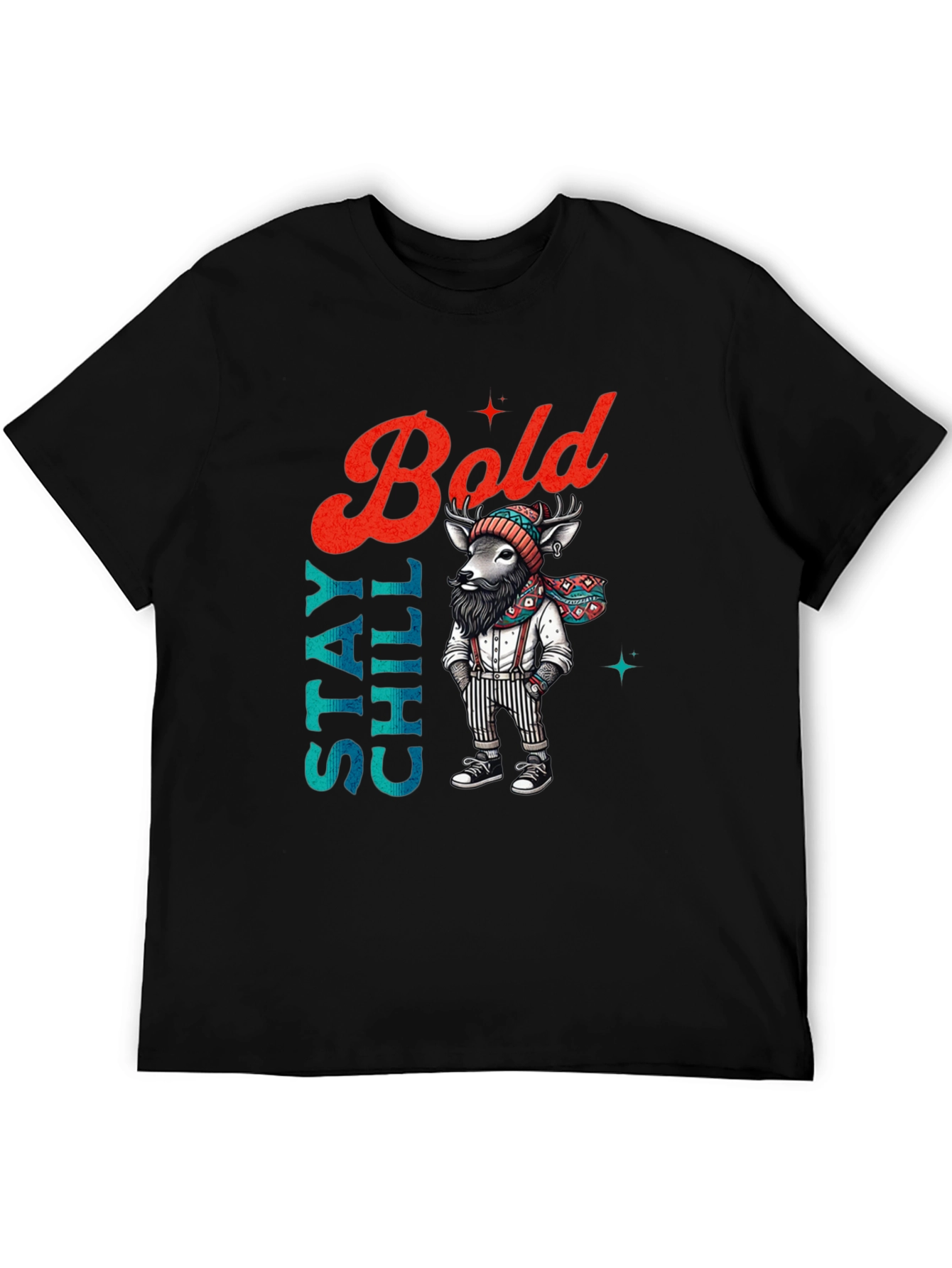 Stay Chill Bold Deer Graphic Tee
