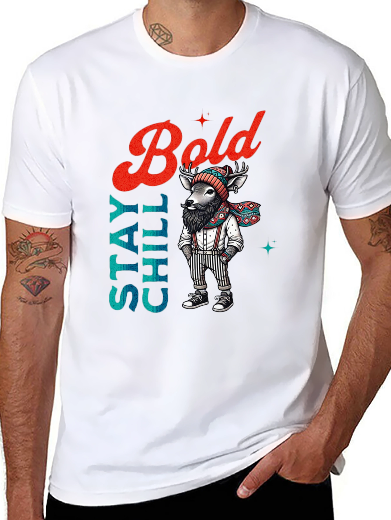 Stay Chill Bold Deer Graphic Tee