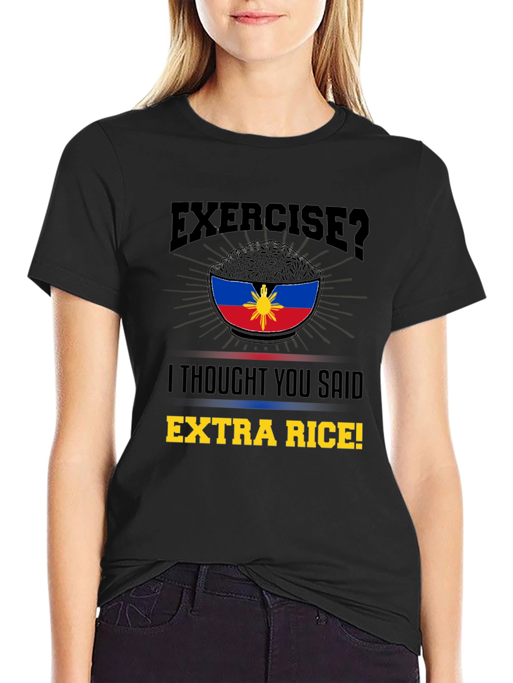 Extra Rice Shirt: Funny Filipino Foodie Tee
