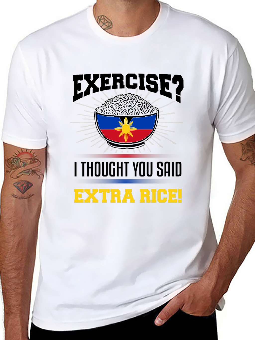 Extra Rice Shirt: Funny Filipino Foodie Tee