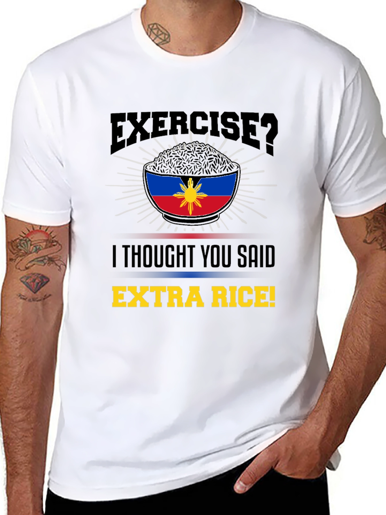 Extra Rice Shirt: Funny Filipino Foodie Tee