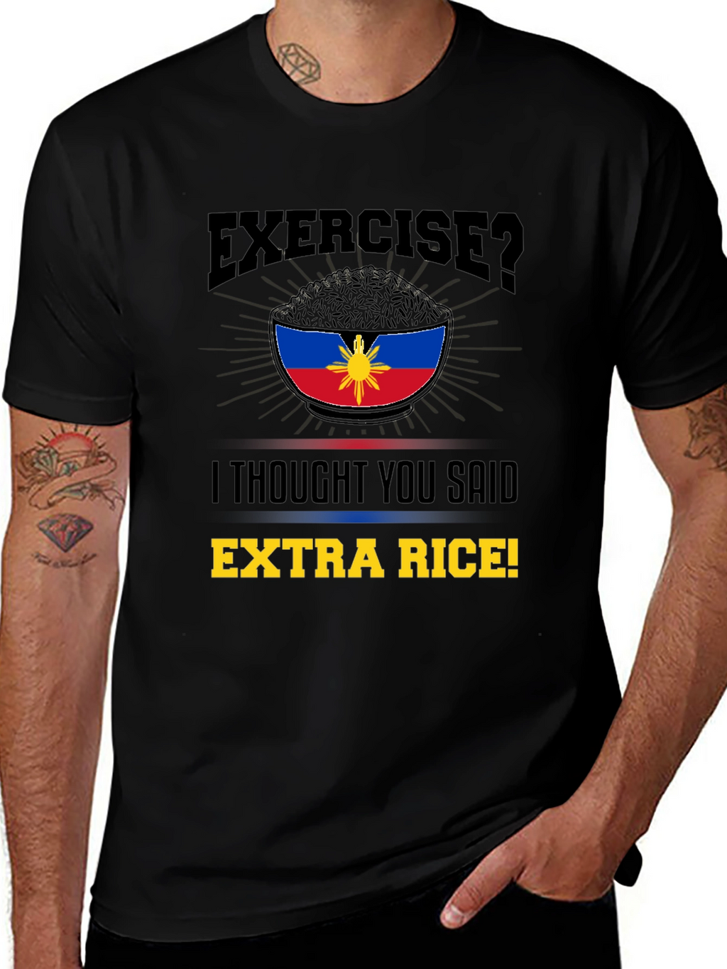 Extra Rice Shirt: Funny Filipino Foodie Tee