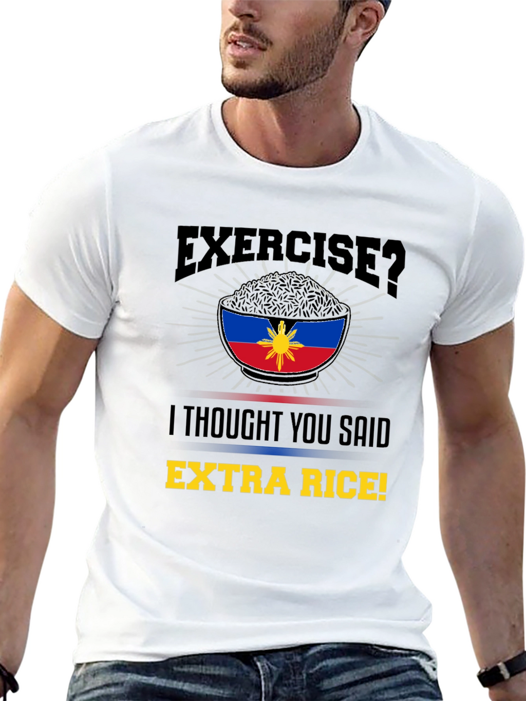 Extra Rice Shirt: Funny Filipino Foodie Tee