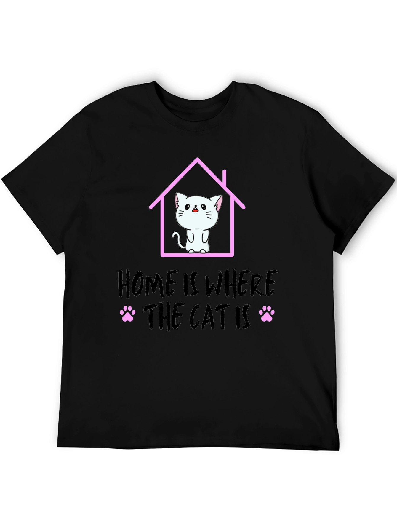 Home Is Where The Cat Is T-Shirt Cat Lover Tee