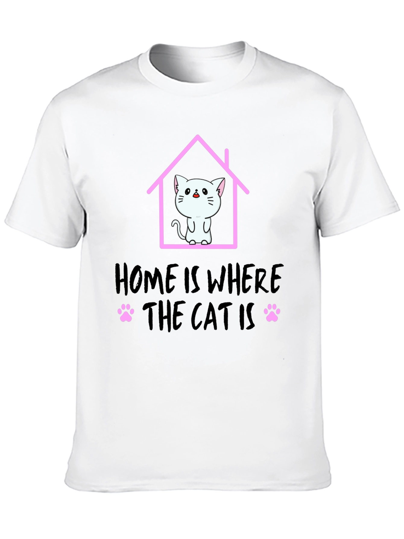 Home Is Where The Cat Is T-Shirt Cat Lover Tee