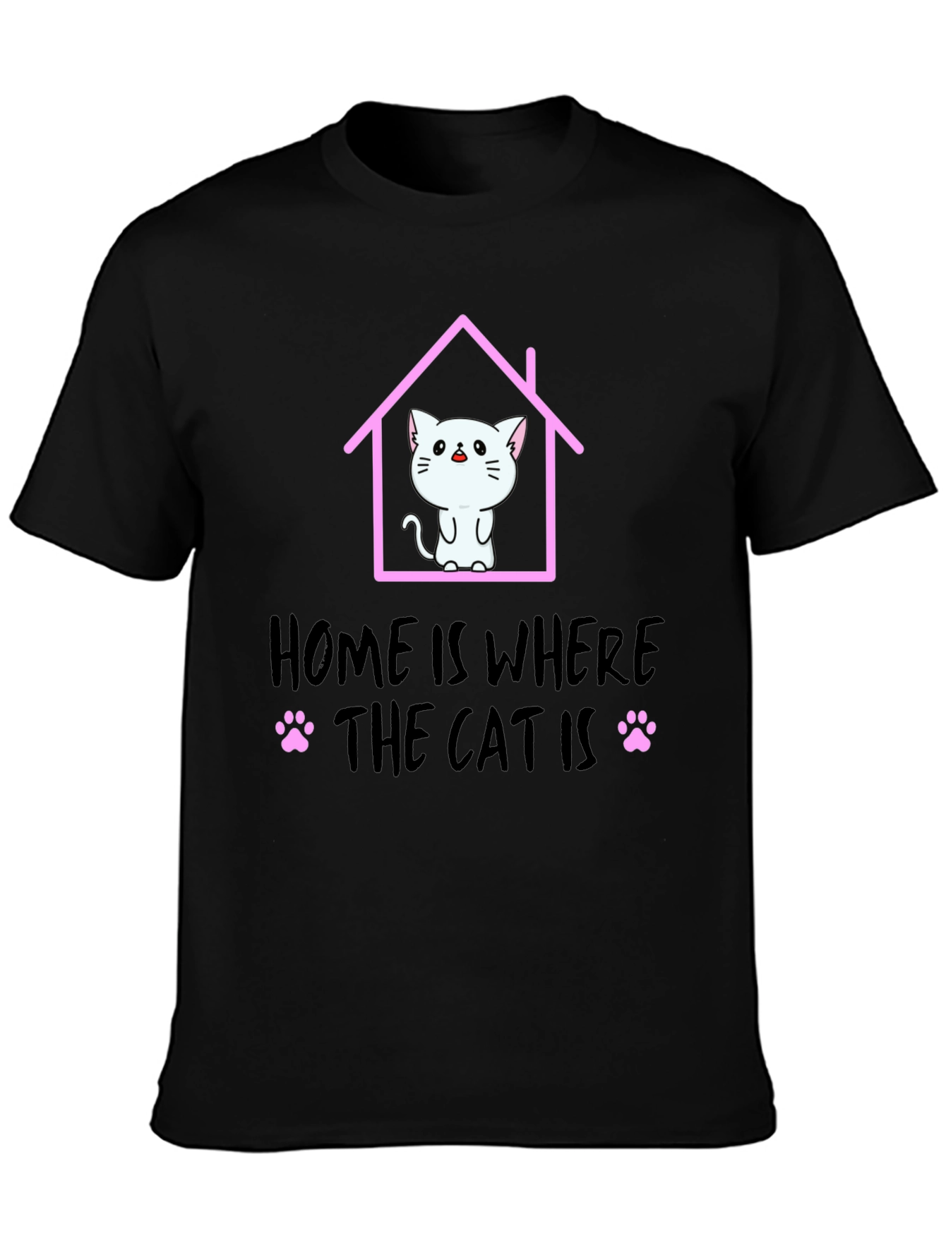 Home Is Where The Cat Is T-Shirt Cat Lover Tee