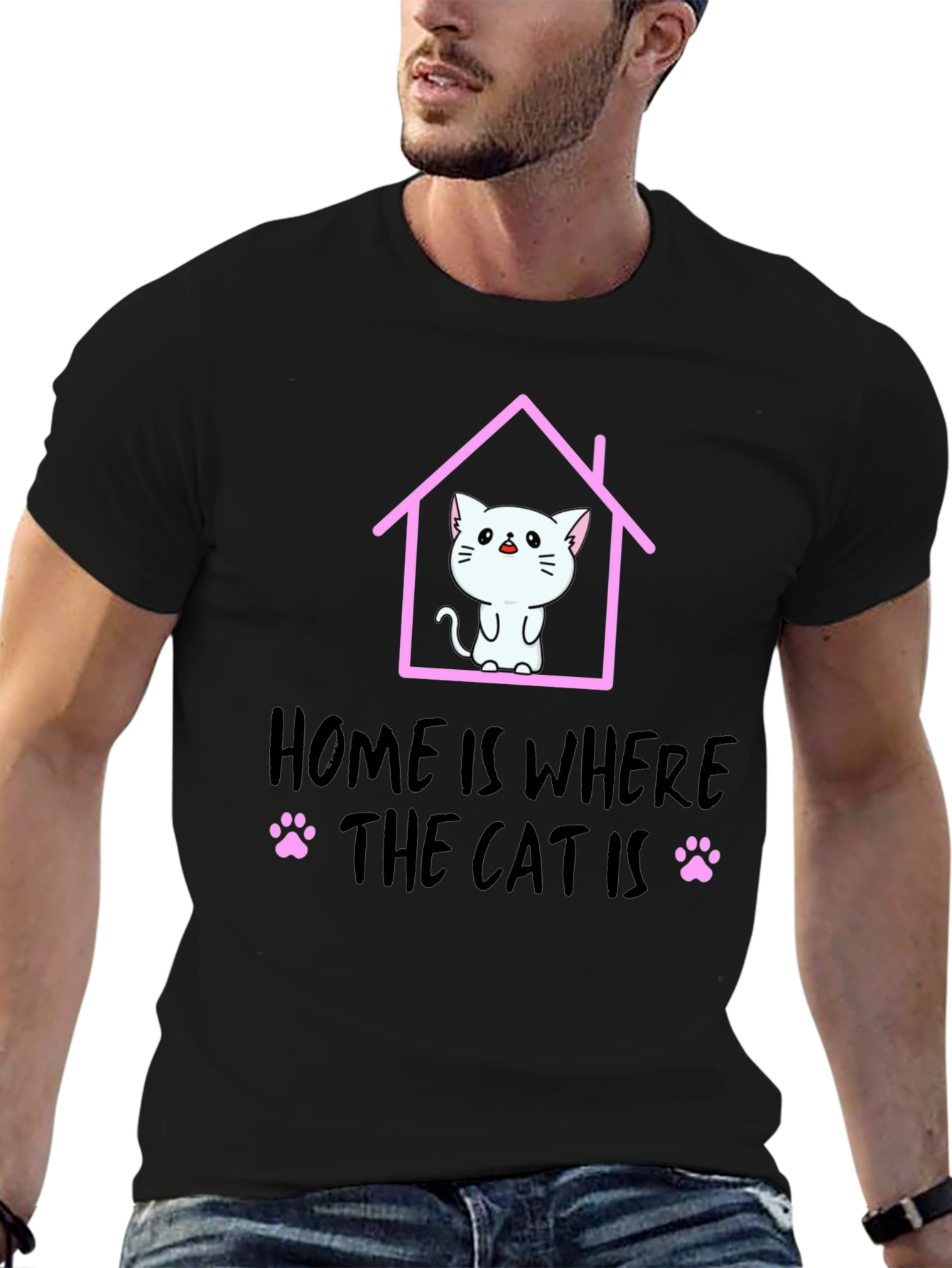 Home Is Where The Cat Is T-Shirt Cat Lover Tee