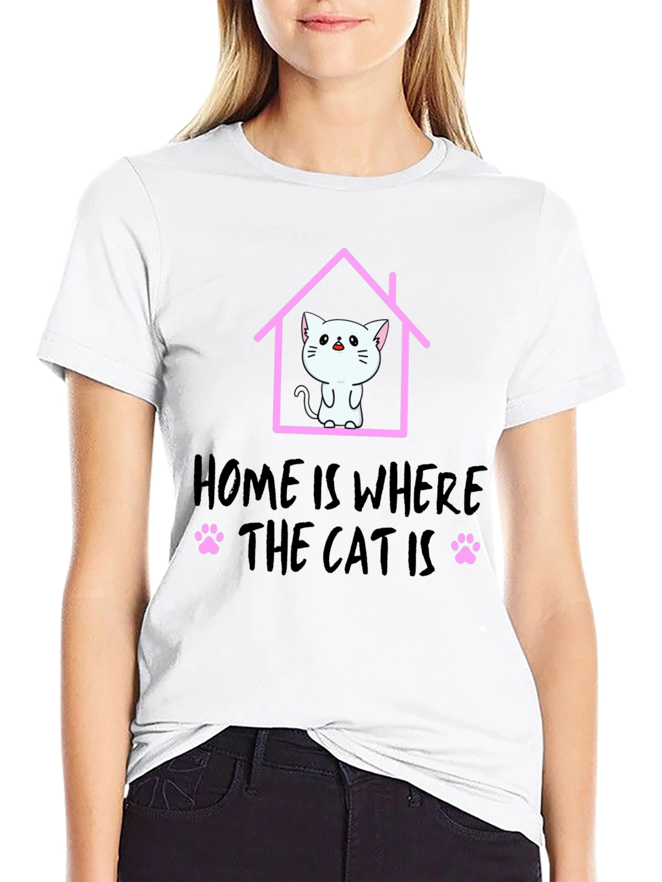 Home Is Where The Cat Is T-Shirt Cat Lover Tee