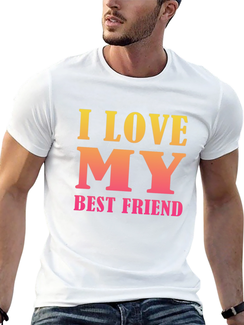 I Love My Best Friend Graphic T-Shirt