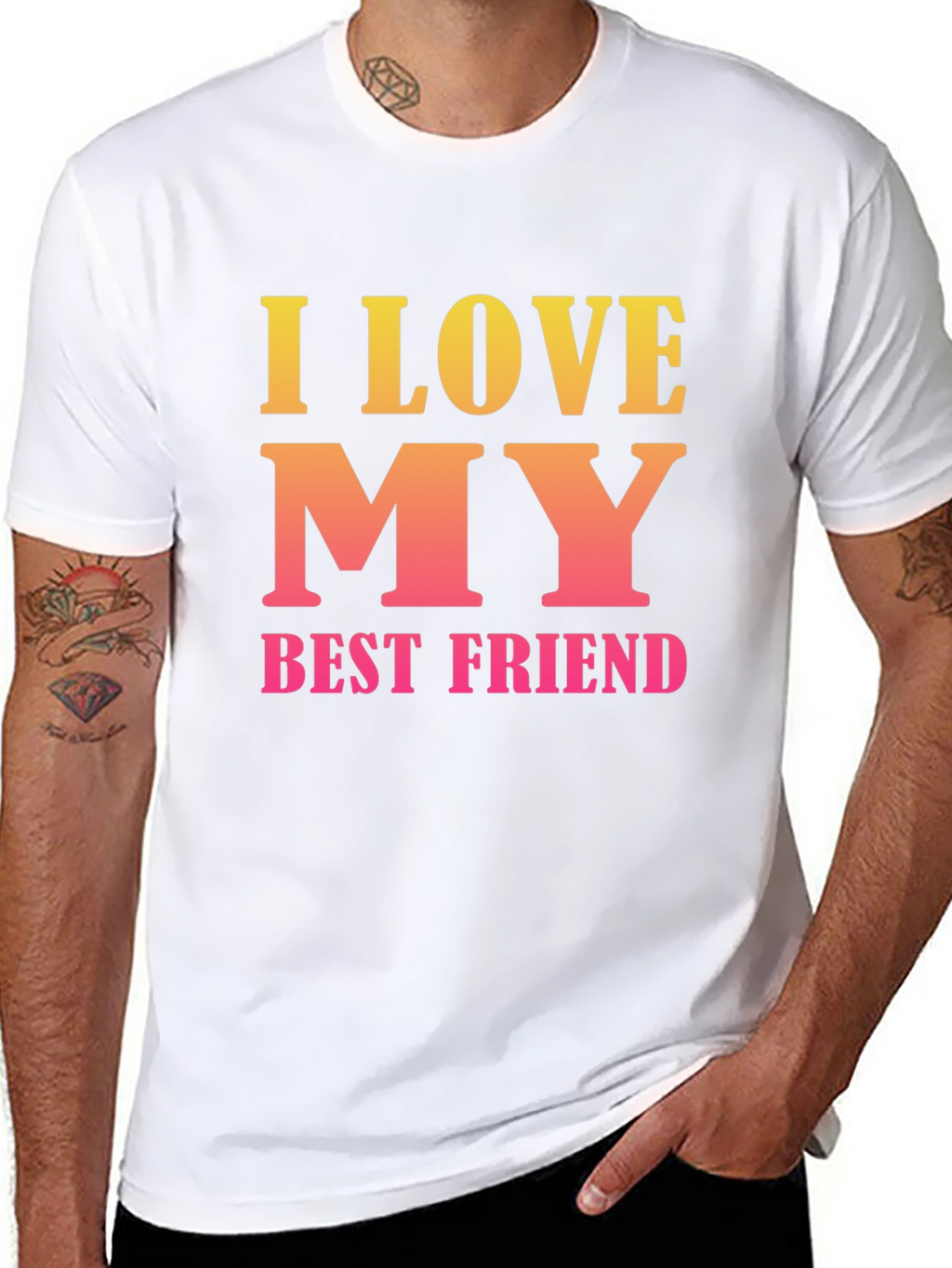 I Love My Best Friend Graphic T-Shirt
