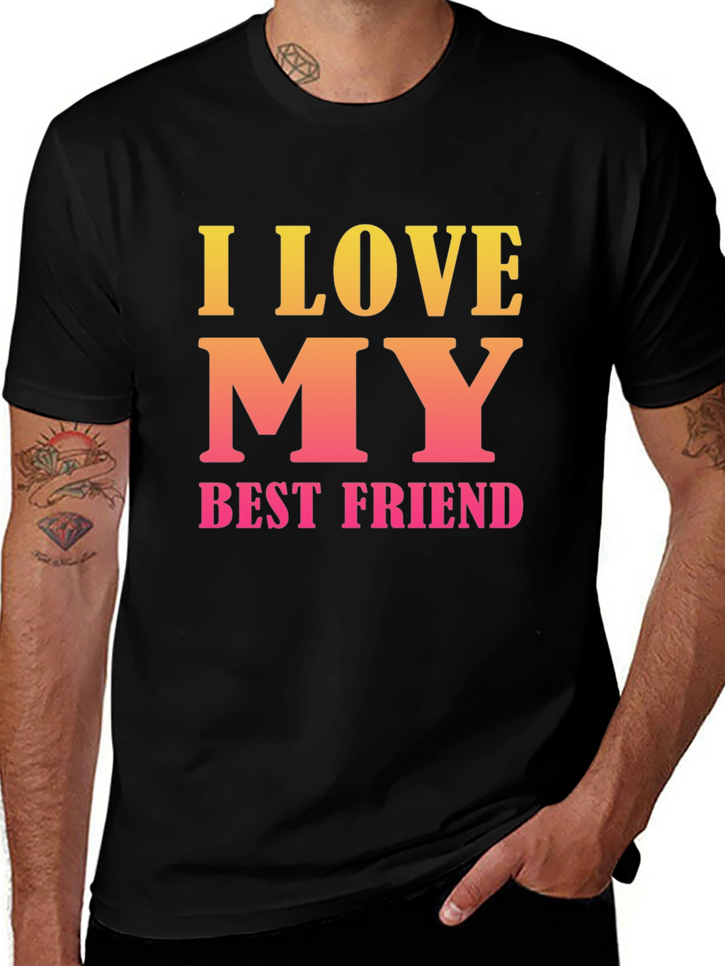 I Love My Best Friend Graphic T-Shirt