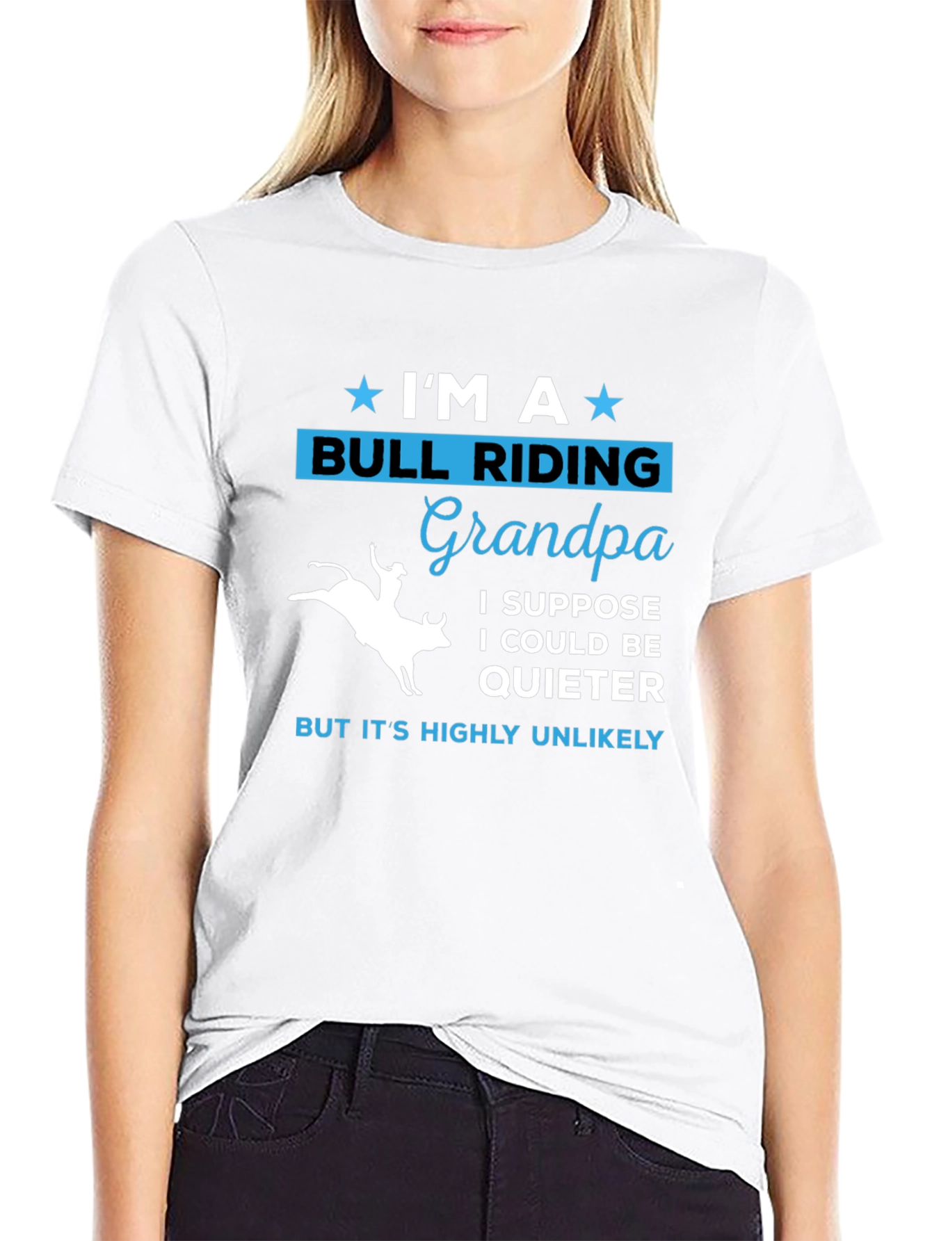 Bull Riding Grandpa T-Shirt - Quirky Graphic Tee