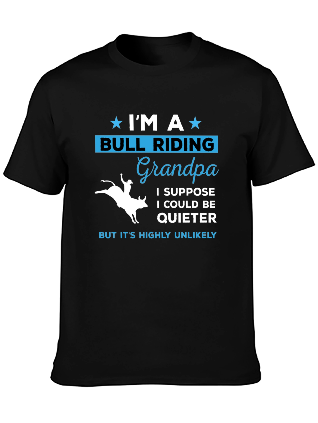 Bull Riding Grandpa T-Shirt - Quirky Graphic Tee