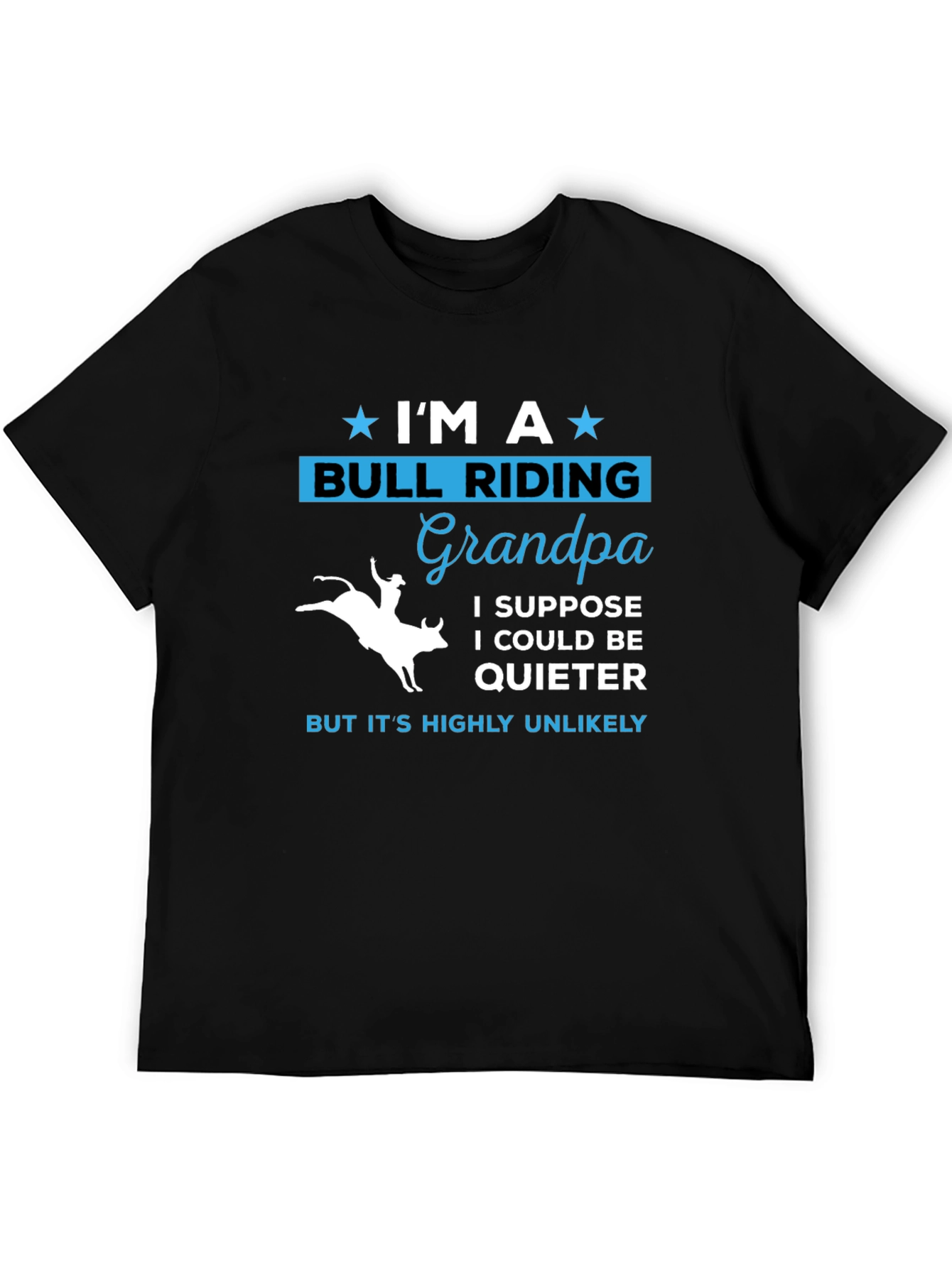 Bull Riding Grandpa T-Shirt - Quirky Graphic Tee