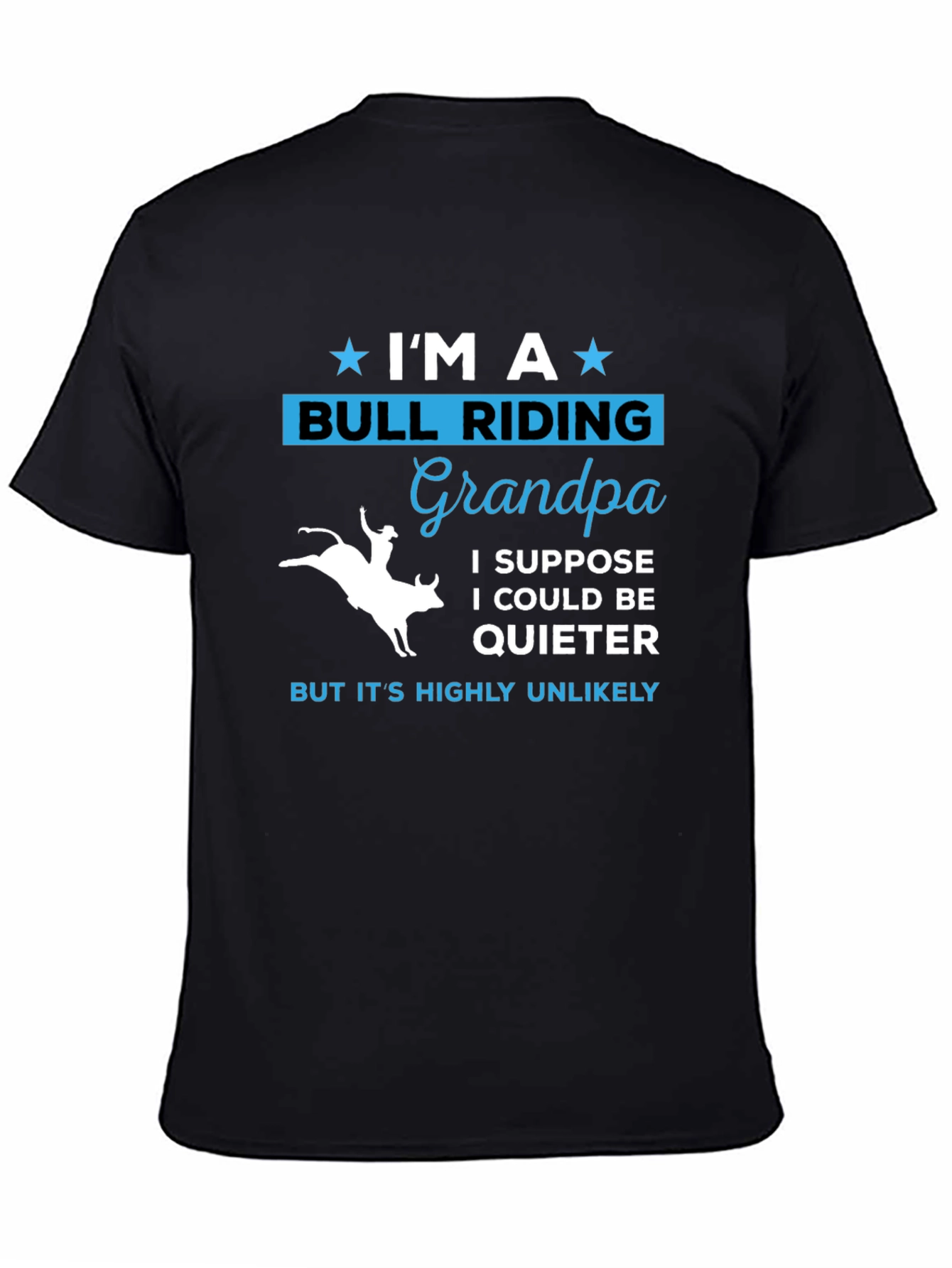 Bull Riding Grandpa T-Shirt - Quirky Graphic Tee