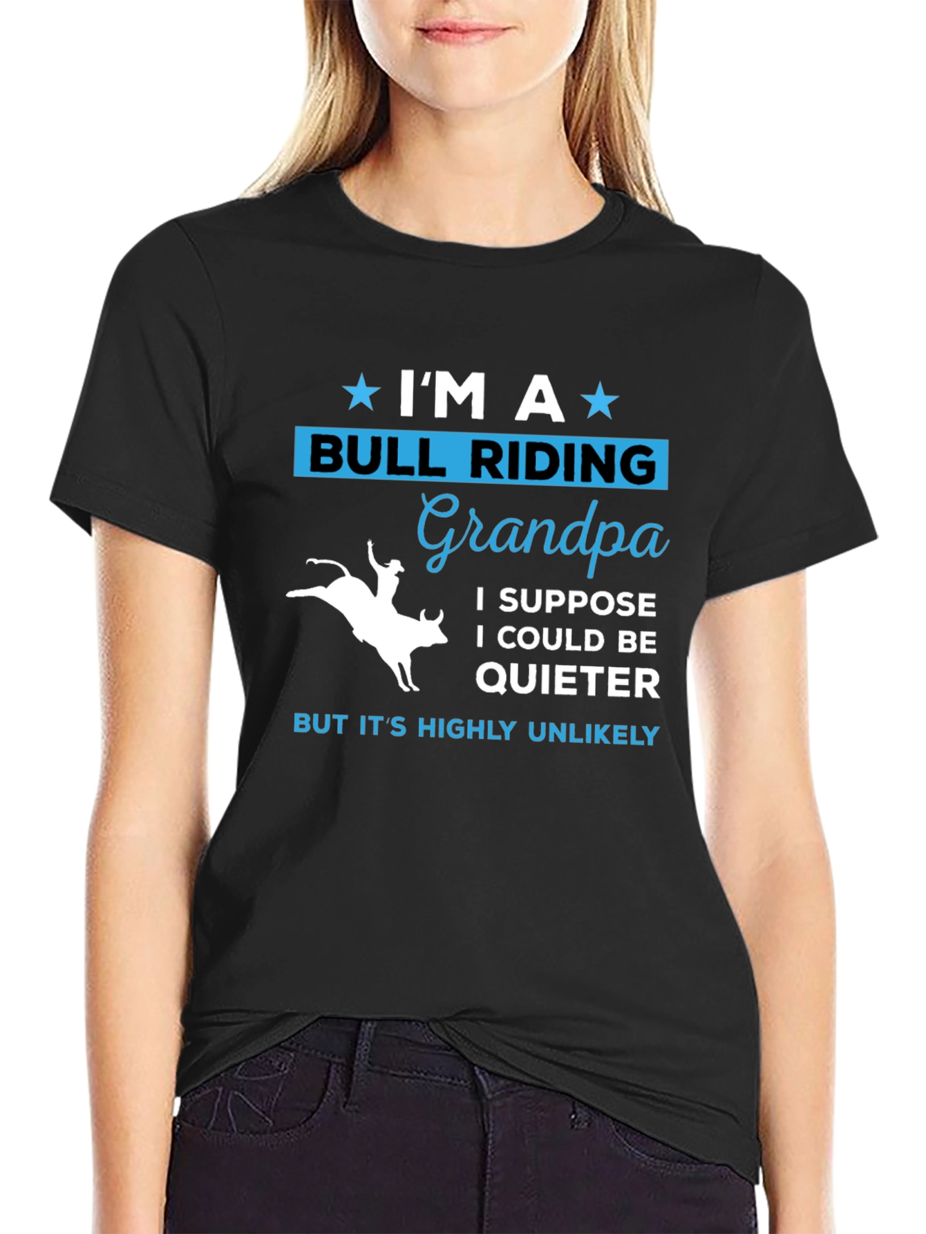 Bull Riding Grandpa T-Shirt - Quirky Graphic Tee