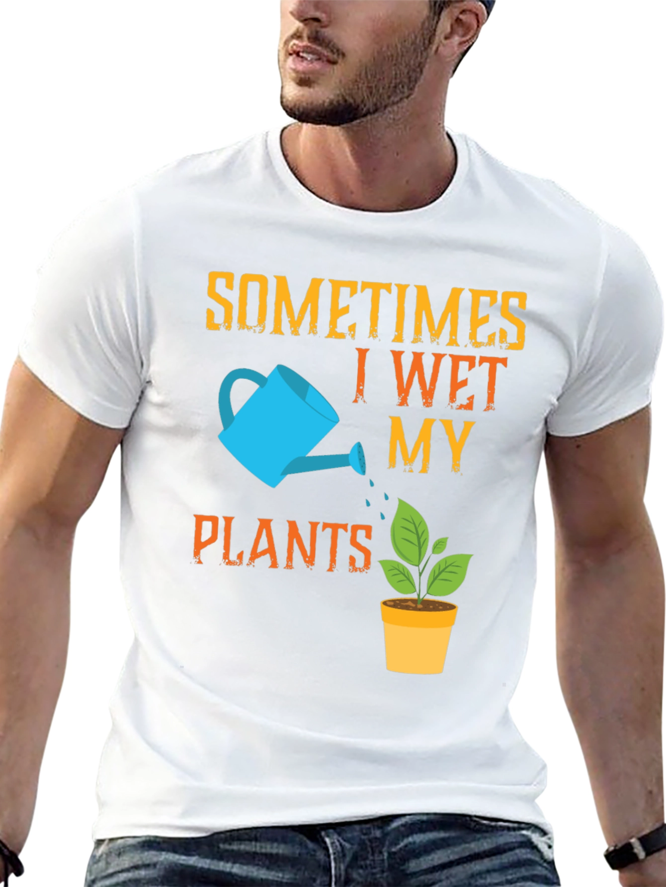 Funny Gardening T-Shirt - I Wet My Plants