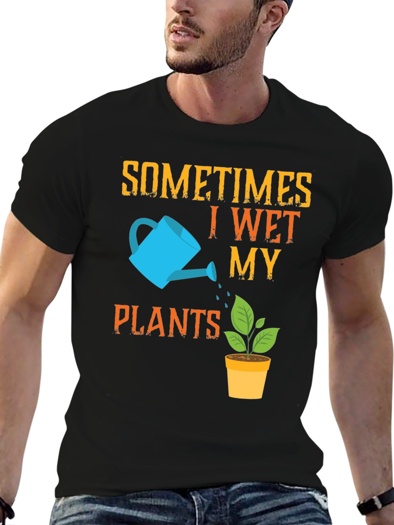 Funny Gardening T-Shirt - I Wet My Plants
