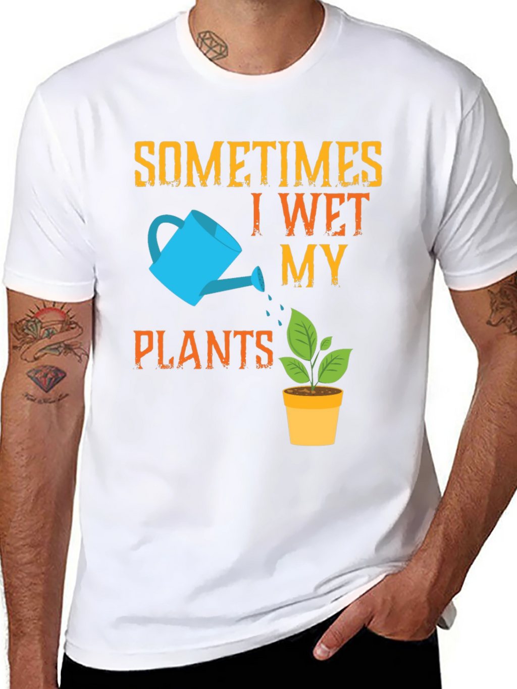 Funny Gardening T-Shirt - I Wet My Plants