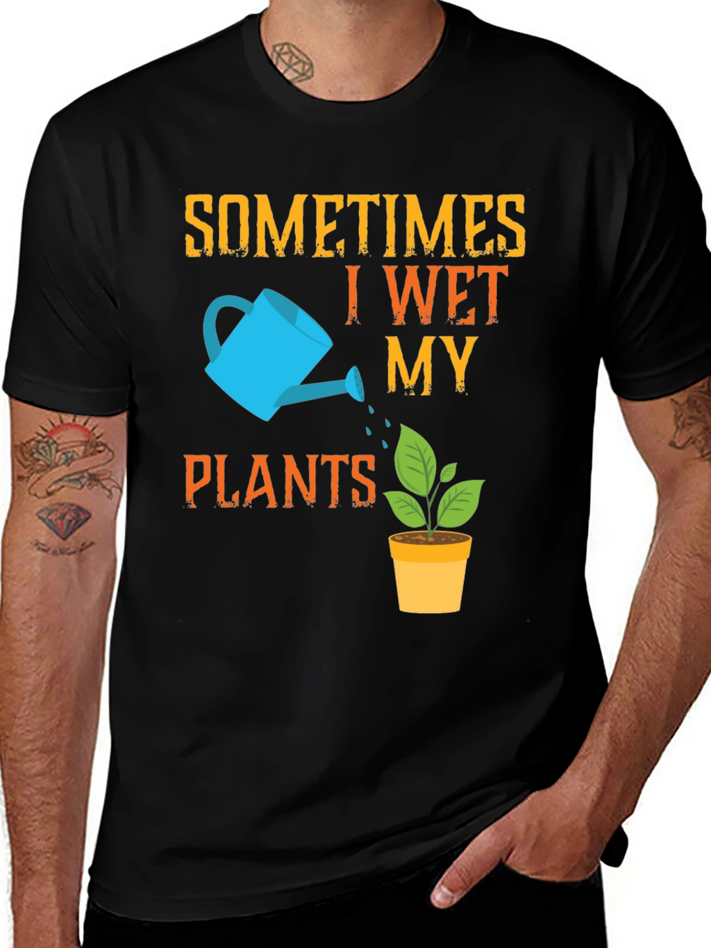 Funny Gardening T-Shirt - I Wet My Plants